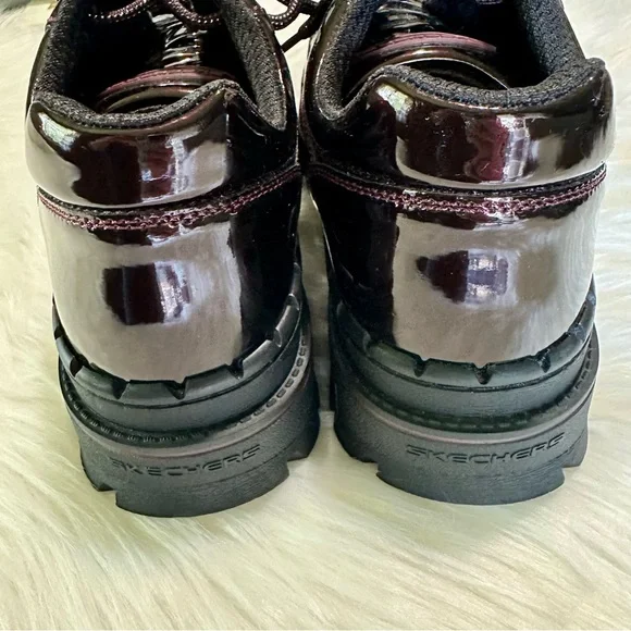 Skechers 90’s Jammers Cool Block Burgundy Chunky Platform Shoes Women’s sz. 10 - Picture 4 of 9